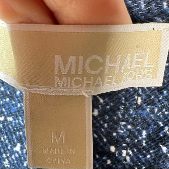 Michael Kors blue speckled elastic waist casual legging pants size medium M B84 - Picture 2 of 5